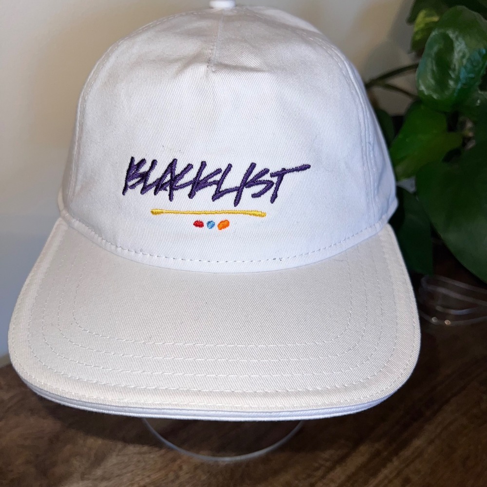 BLACKLIST White Embroidered Logo‎ Baseball Cap One Size Cotton Adjustable Strap